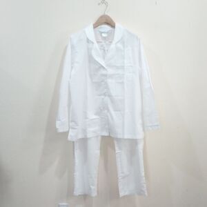 The Company Store White Cotton Pajama Set, Size XL - New!